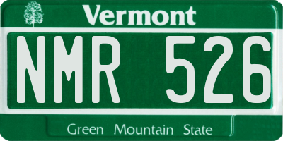 VT license plate NMR526