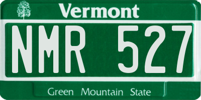 VT license plate NMR527