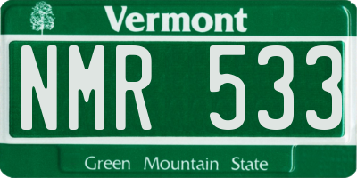 VT license plate NMR533
