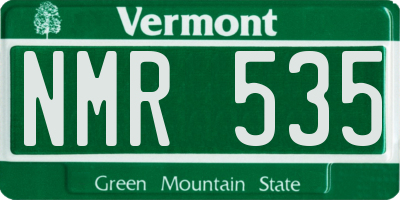 VT license plate NMR535