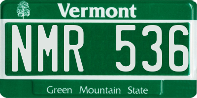 VT license plate NMR536