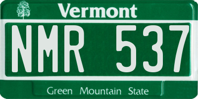 VT license plate NMR537