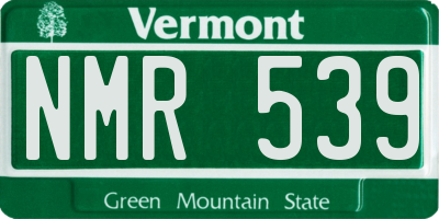 VT license plate NMR539