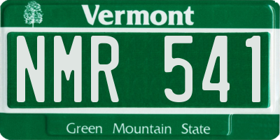 VT license plate NMR541