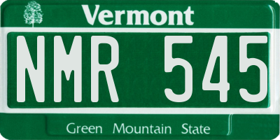 VT license plate NMR545