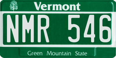 VT license plate NMR546