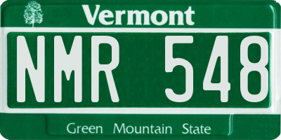 VT license plate NMR548