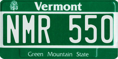 VT license plate NMR550