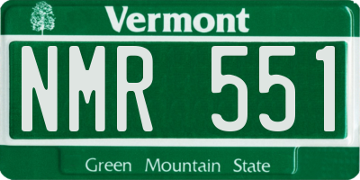 VT license plate NMR551