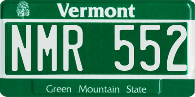 VT license plate NMR552