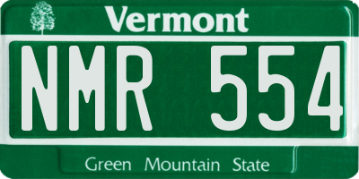 VT license plate NMR554