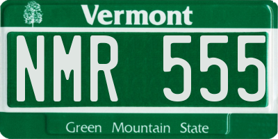 VT license plate NMR555