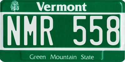 VT license plate NMR558