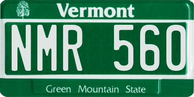 VT license plate NMR560