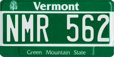 VT license plate NMR562
