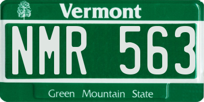 VT license plate NMR563