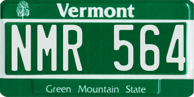 VT license plate NMR564