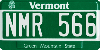 VT license plate NMR566