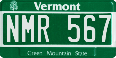 VT license plate NMR567