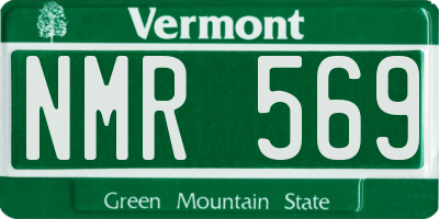 VT license plate NMR569
