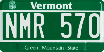 VT license plate NMR570