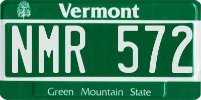 VT license plate NMR572