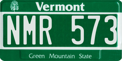 VT license plate NMR573