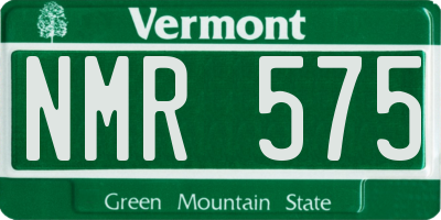 VT license plate NMR575