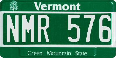 VT license plate NMR576