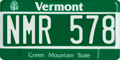 VT license plate NMR578