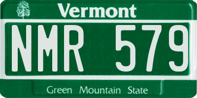 VT license plate NMR579