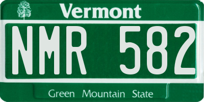 VT license plate NMR582