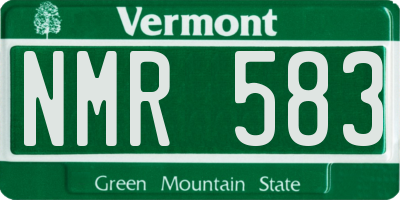 VT license plate NMR583