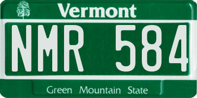 VT license plate NMR584