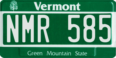 VT license plate NMR585