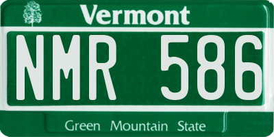 VT license plate NMR586