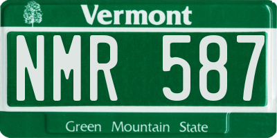 VT license plate NMR587