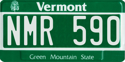 VT license plate NMR590