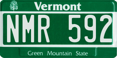 VT license plate NMR592