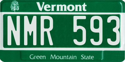 VT license plate NMR593