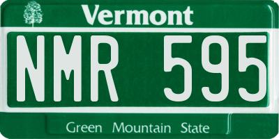 VT license plate NMR595