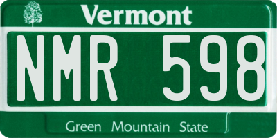 VT license plate NMR598