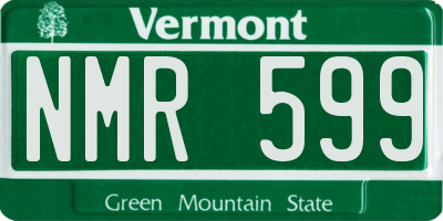 VT license plate NMR599