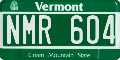 VT license plate NMR604
