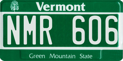 VT license plate NMR606