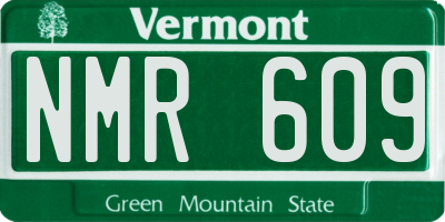 VT license plate NMR609