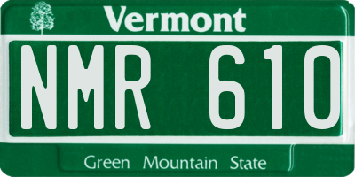 VT license plate NMR610