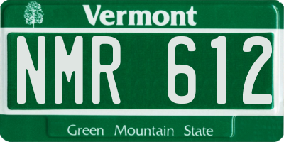 VT license plate NMR612