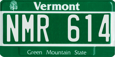 VT license plate NMR614