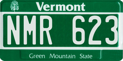 VT license plate NMR623